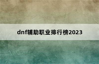 dnf辅助职业排行榜2023