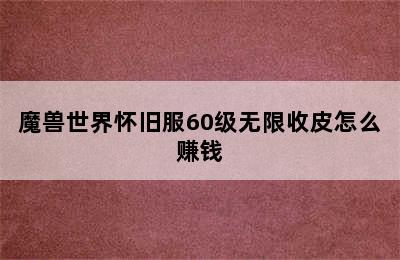 魔兽世界怀旧服60级无限收皮怎么赚钱